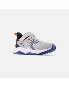 Big Kids' New Balance Rave Run v2 Bungee Lace with Top Strap Rain Cloud with Night Sky and Blaze Orange