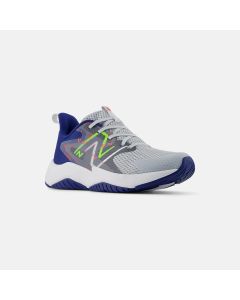 Big Kids' New Balance Rave Run v2 Granite with Inkwell and Pixel Green