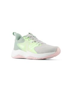Big Kids' New Balance Rave Run v2 Grey Matter with Mint Flash and Mosaic Green