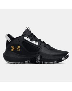Big Kids' Under Armour Lockdown 6 Black / Metalic Gold
