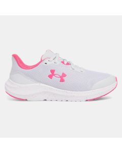 Big Kids' Under Armour Pursuit 4 Distant Gray / Super Pink