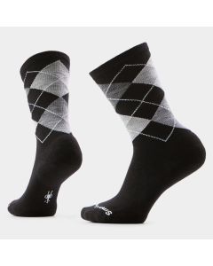 Men's Smartwool Everyday Diamond Jim Argyle Crew Socks Black