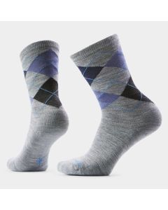 Men's Smartwool Everyday Diamond Jim Argyle Crew Socks Light Gray