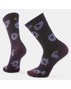 Women's Smartwool Everyday Floral Crew Socks Purple Iris