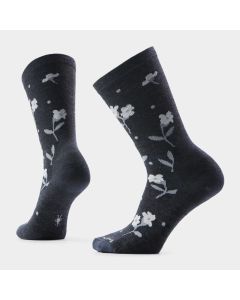 Women's Smartwool Everyday Garden Gala Crew Socks Charcoal