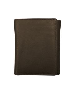 ILI 7603 Premium Leather Trifold Wallet Brown