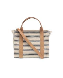 Joy Susan Kay Pencil Stripe Medium Canvas Tote Black
