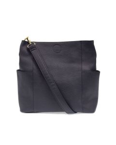 Joy Susan Kayleigh Side-Pocket Bucket Bag Navy