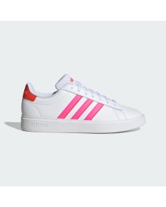 Kids' Adidas Grand Court 2.0 Cloud White / Ludid Pink / Bright Red