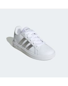 Kids' Adidas Grand Court 2.0 Cloud White / Matte Silver
