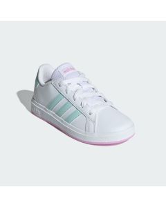 Kids' Adidas Grand Court 2.0 Cloud White / Semi Flash Aqua / Bliss Lilac