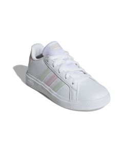 Kids' Adidas Grand Court 2.0 Core White / Crystal Jade / Pink