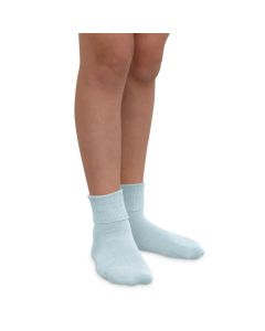Kids' Jefferies Smooth Toe Turn Cuff Organic Cotton Socks Light Blue