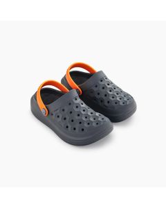 Kids' Joybees Varsity Clog Charcoal / Orange