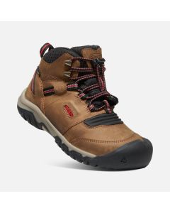 Kids' Keen Ridge Flex Waterproof Bison / Red Carpet