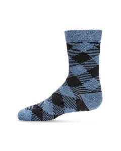 Kids' MeMoi Argyle Crew Socks Denim Heather