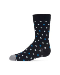 Kids' MeMoi Colorful Dot Crew Socks Navy