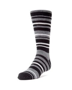 Kids' MeMoi Rings and Rungs Cotton Blend Striped Socks Black
