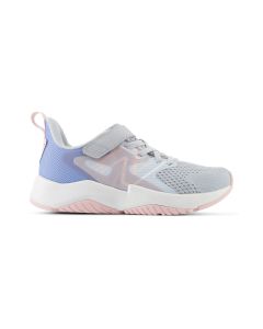 Kids' New Balance Rave Run v2 Bungee Lace with Top Strap Bright Sky with Granite and Rose Sugar