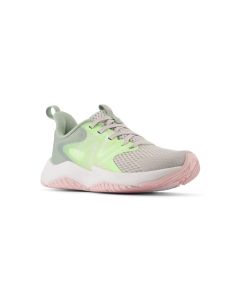 Kids' New Balance Rave Run v2 Grey Matter with Mint Flash and Mosaic Green
