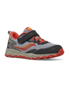 Kids' Saucony Peregrine KDZ A/C Grey / Red / Yellow