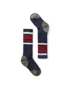 Kids' Smartwool Wintersport Full Cushion Stripe Over the Calf Socks Deep Navy