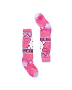 Kids' Smartwool Wintersport Polar Bear Pattern Over the Calf Socks Power Pink