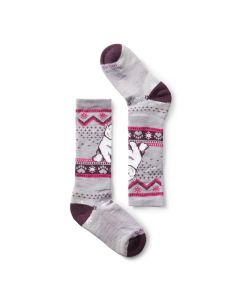 Kids' Smartwool Wintersport Polar Bear Pattern Over the Calf Socks Purple Eclipse