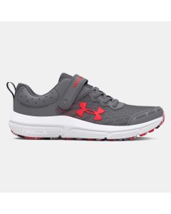 Kids' Under Armour Assert 10 AC Titan Gray / Black / Racer Red