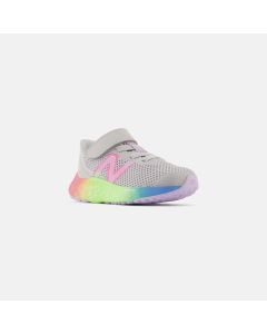Little Kids' New Balance Fresh Foam Arishi v4 Bungee Lace with Top Strap Light Aluminum with Lilac