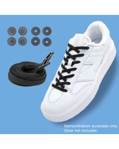 Lock Laces&reg; Flat Laces No Tie Shoelaces Black