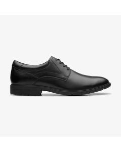 Men's Clarks Eldridge Plain Black Leather