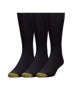 Men's Gold Toe Canterbury Crew 3-Pack Black