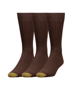 Men's Gold Toe Canterbury Crew 3-Pack Brown