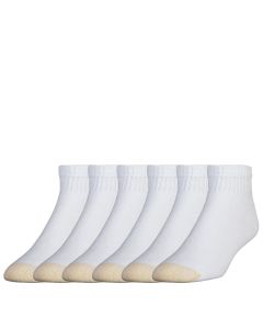 Men's Gold Toe Cotton Quarter 6-Pack White