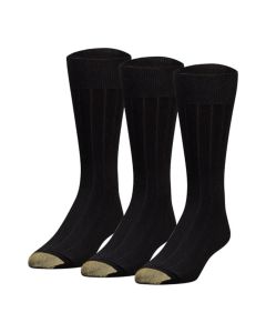 Men's Gold Toe Hampton Crew 3-Pack Black