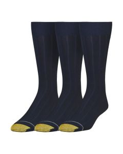Men's Gold Toe Hampton Crew 3-Pack Navy