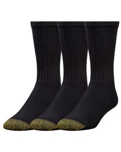 Men's Gold Toe Ultra Tec Crew 3-Pack Black