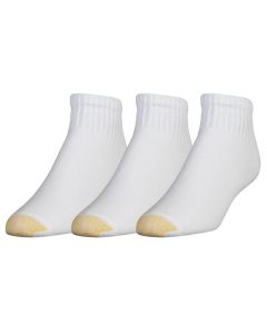 Men's Gold Toe Ultra Tec Quarter 3-Pack White