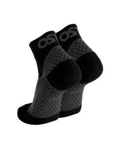 Men's OS1st Plantar Fasciitis Quarter Crew Compression Socks Black