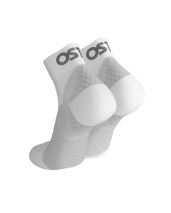 Men's OS1st Plantar Fasciitis Quarter Crew Compression Socks White