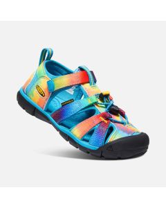 Big Kids' Keen Seacamp II CNX Vivid Blue / Original Tie Dye