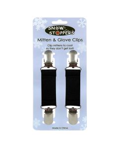 SnowStoppers Mitten Clips Black