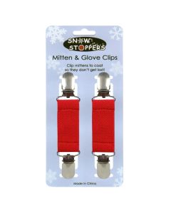 SnowStoppers Mitten Clips Red