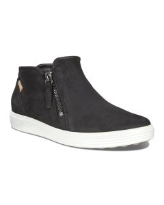 Women's Ecco Soft 7 Low Bootie Black/ Powder