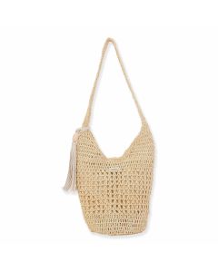 Sun 'N' Sand Natural Straw Knotted Crossbody Natural