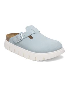 Women's Birkenstock Boston Chunky Baby Blue Suede
