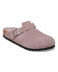 Women's Birkenstock Boston Soft Footbed Faded Purple Suede