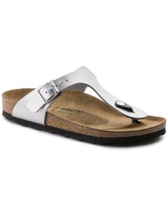 Women's Birkenstock Gizeh Silver Birko-Flor