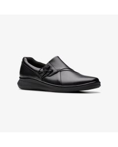 Women's Clarks Lynell Slip Black Leather